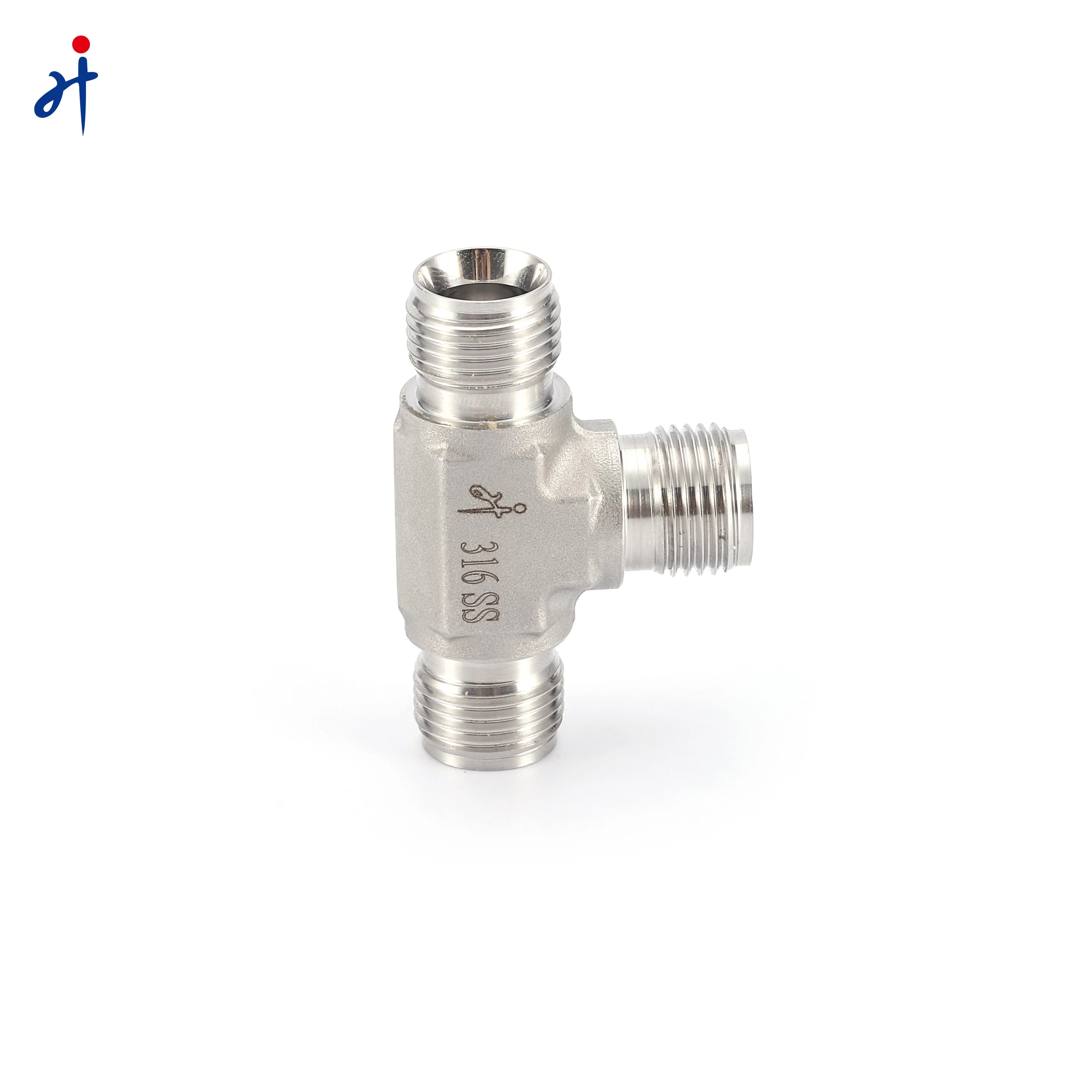 Stainless Steel Male Thread Tees High Pressure 3 Way Thread Connector Pipe Fittings