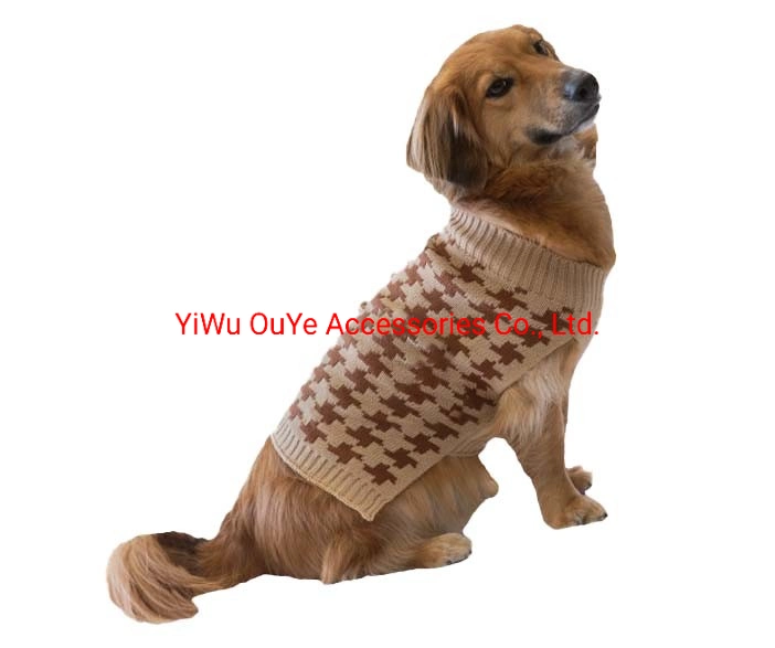 Fashion High-Quality Jacquard Knitted Dog Spring Soft Sweater Pet Apparel