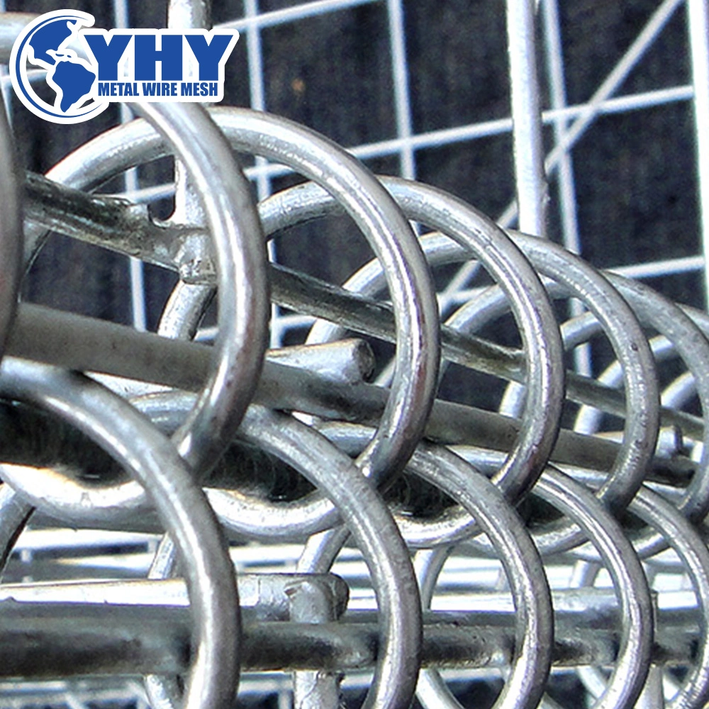 Silver Heavy Galvanized Welded Gabion Wire Mesh Box