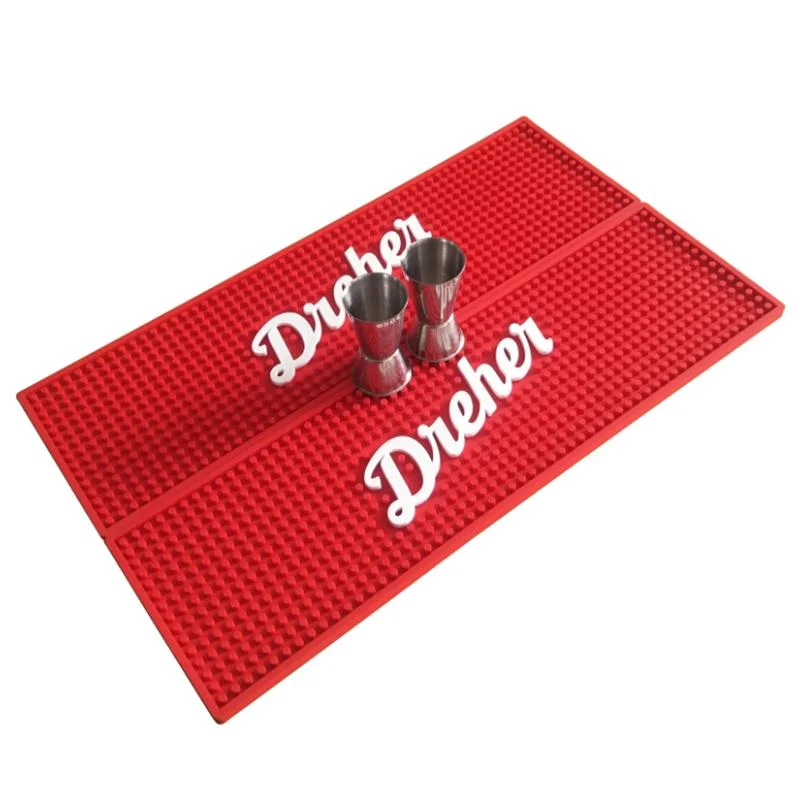 Bar Mat Matten OEM Logo weich PVC Gummi Bar Mat Gummibiermatten