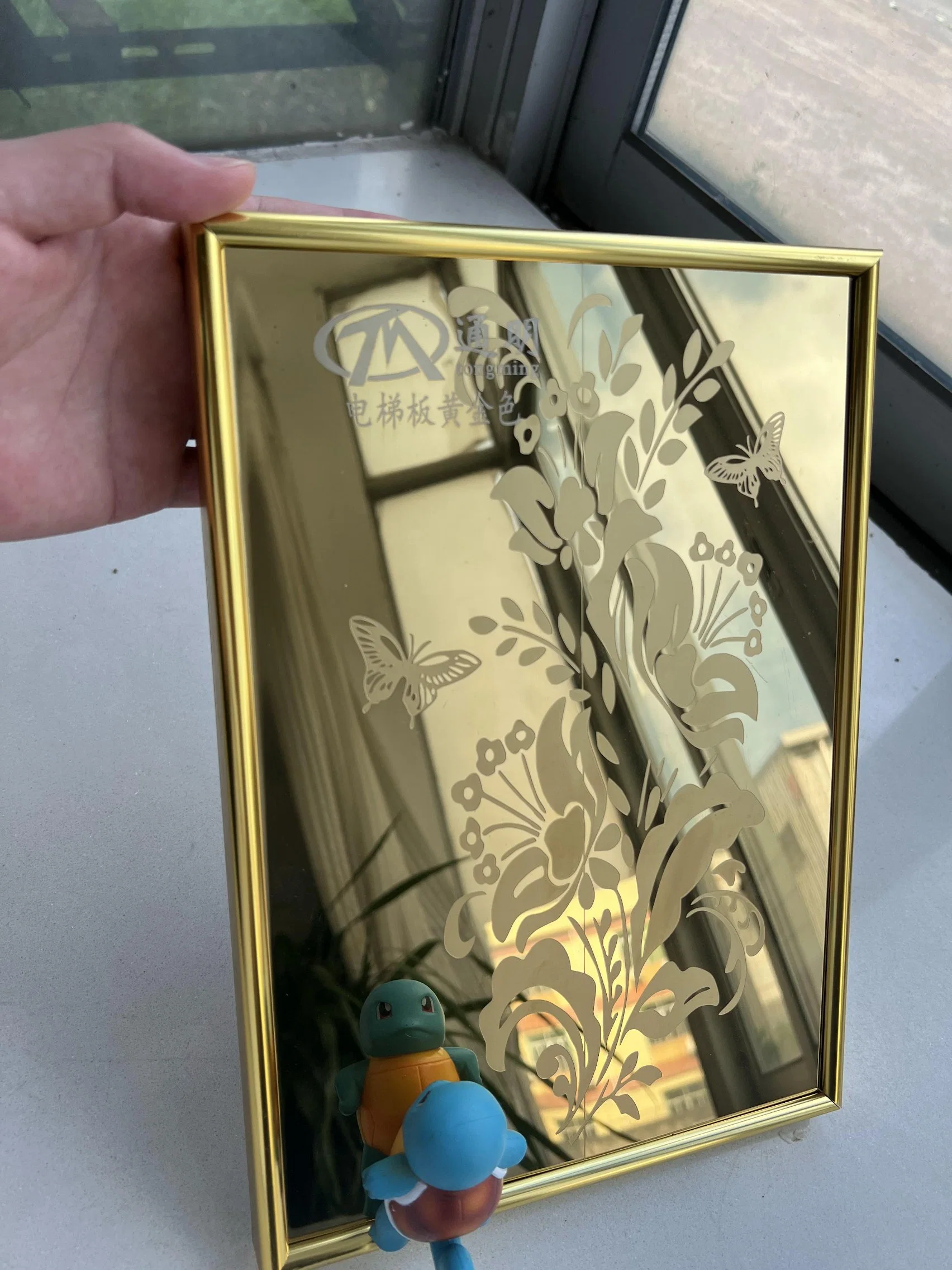 High quality/High cost performance  Mirror Stainless Steel Gold Color Etched Stainless Sheet for Luxury Decoration