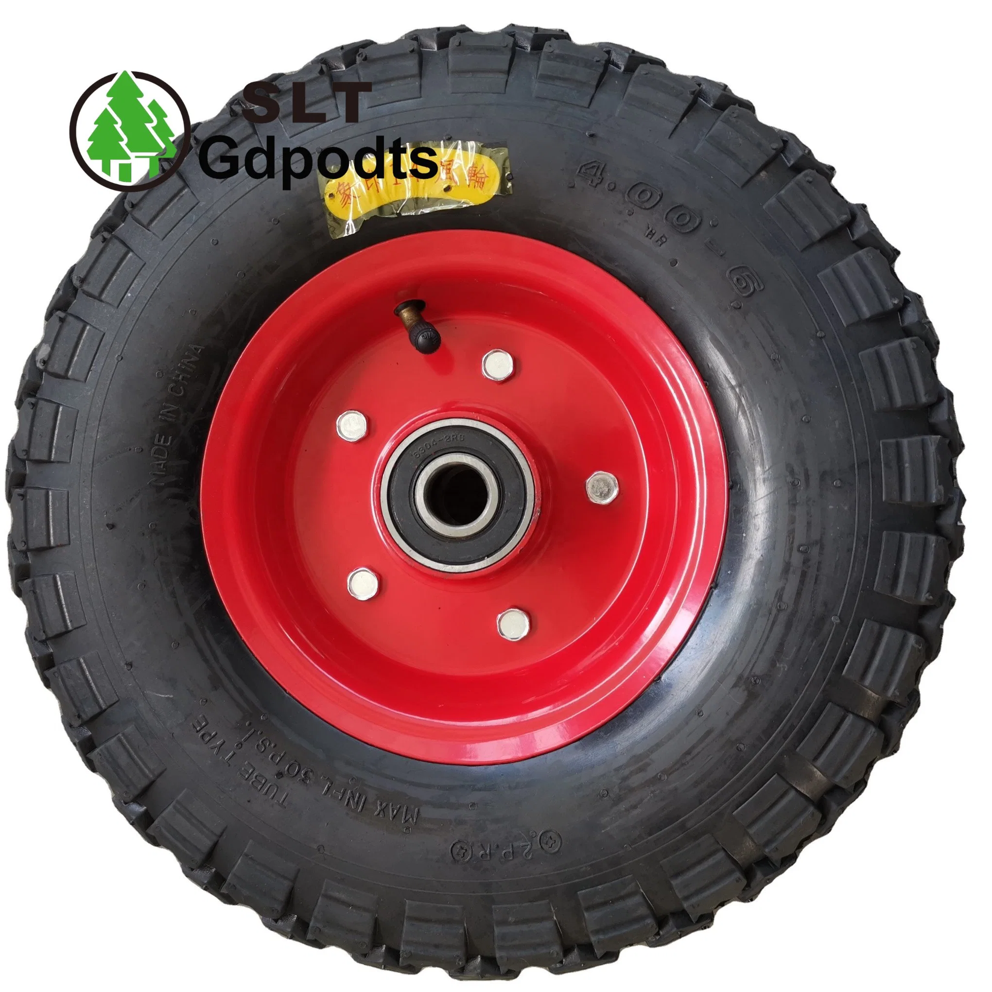 4.00-6 Deep Pattern Pneumatic Rubber Wheel with 6304 Ball Bearing