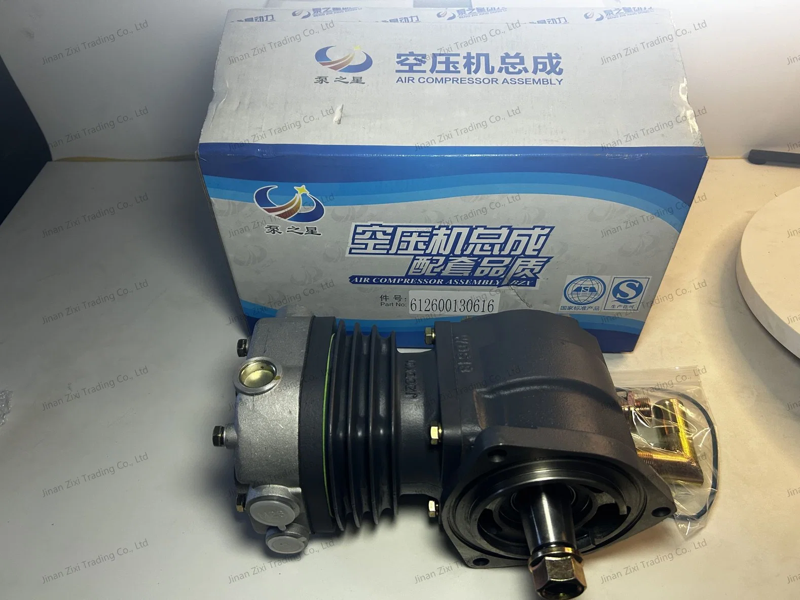 612600130616 Sinotruk HOWO, Shacman Auto Truck Spare Parts Weichai Wd615 Wp10 Weichai Engine High Quality Single Cylinder Air Compressor