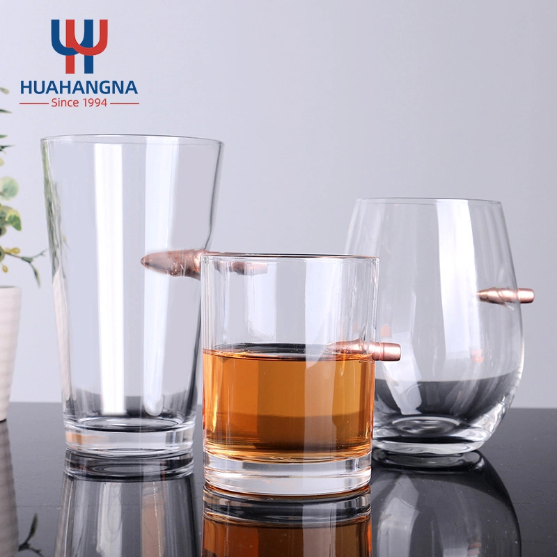 Barware Gebogene Weinglas Bullet Shot Whiskey Trinkglas Ware