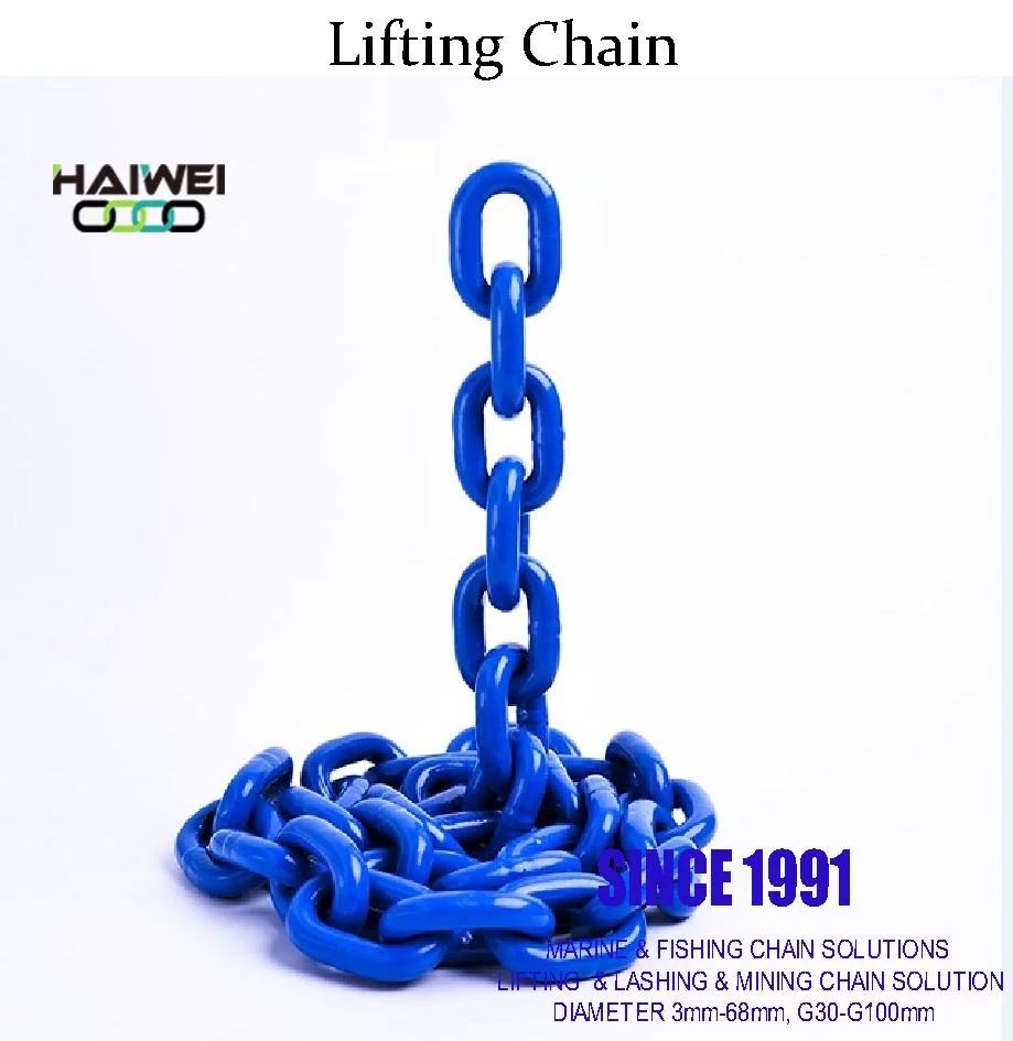 High Strength Lifting Steel Chain, Anchor Steel Chain, Stainless Steel Chain, Lashing Steel Chain, Mining Steel Chain 30 Years Chain Factory (D2mm-D68mm)