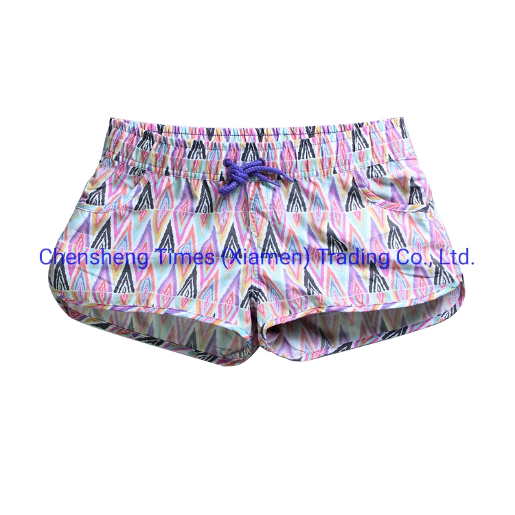 OEM Beach Shorts Casual Swim Shorts Waterproof Breathable Fabric Comfortable Women Swimming Shorts