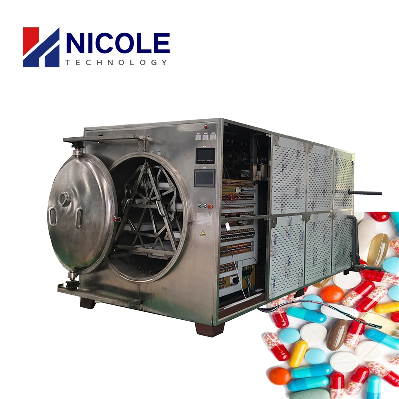Microondas industriais de secagem a vácuo controlo PLC equipamento para produtos químicos