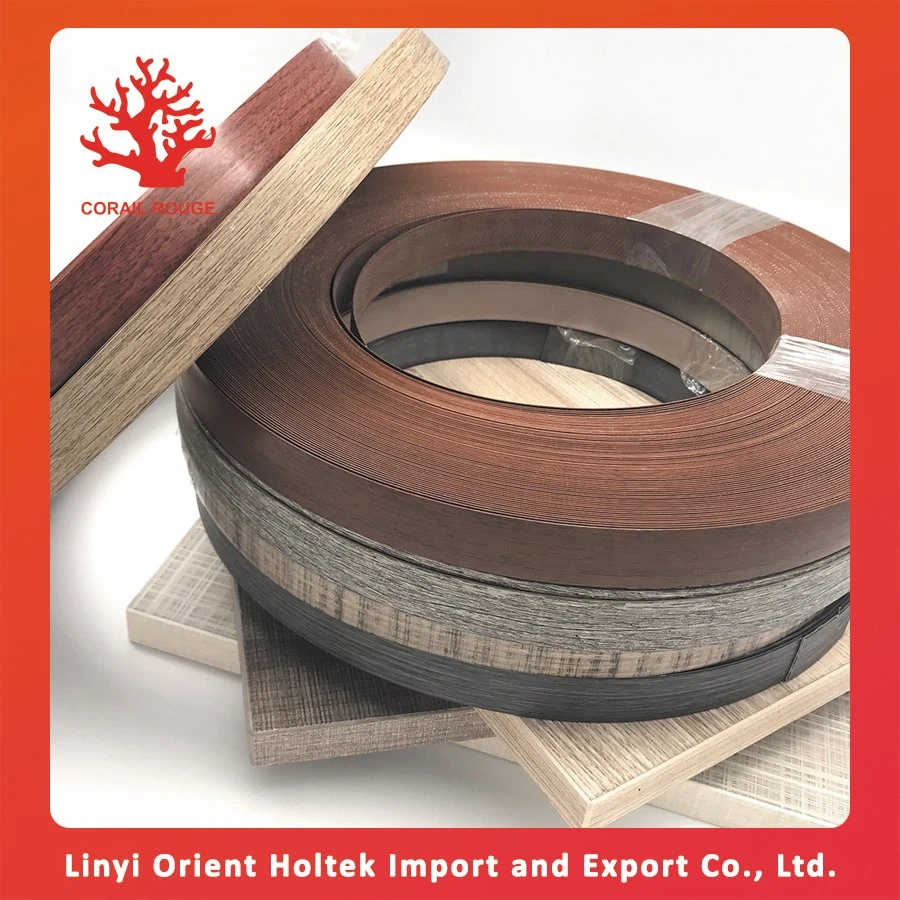 0.4 -3mm High Gloss / Embossing / Wood Grain / Solid Color / Texture and Other Color PVC Edge Sealing Banding