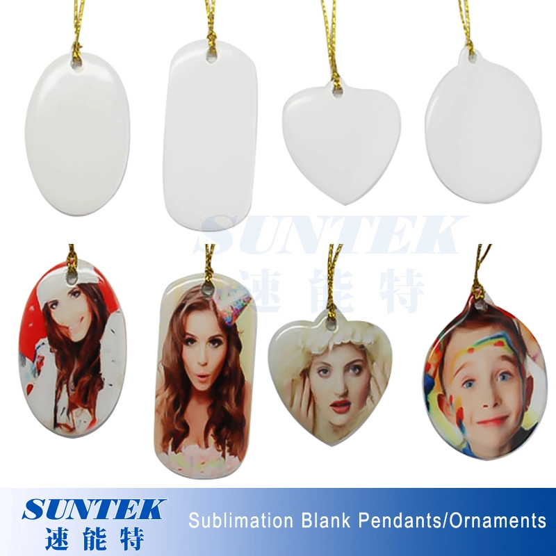 Blank Sublimation Christmas Bauble Christmas White Ceramic Ornament