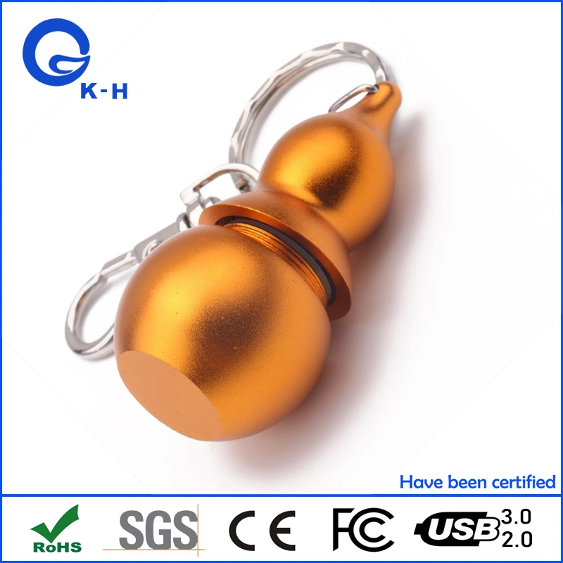 Metal Gourd Shape USB Flash 16GB Memory Disk for Company Gift