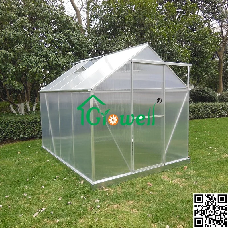 7' Wide UV Polycarbonate Aluminium Garden Greenhouse (HB7H series)