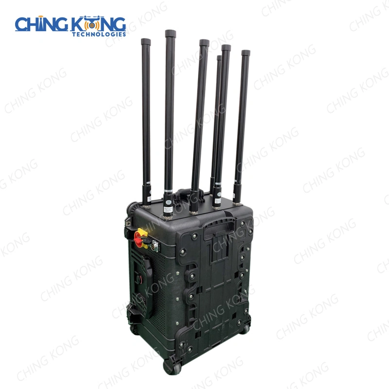 6 Bands 600W Draw-Bar Box Portable High Power Mobile Phone GPS RF Jammer