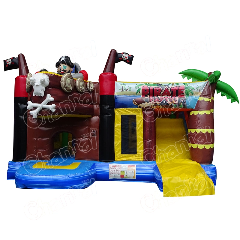 Al aire libre comercial diapositiva pirata Combo castillo hinchable Bouncer Puente combinado castillo inflable saltando a la venta Chb1450