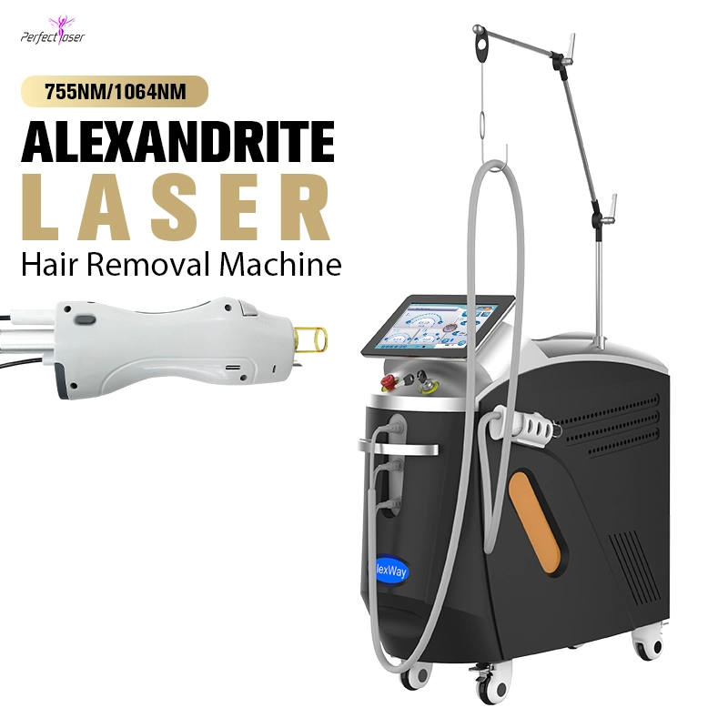 Alexandrite PRO ND YAG Eliminación del pelo máquina de belleza de apuntamiento al por infrarrojos