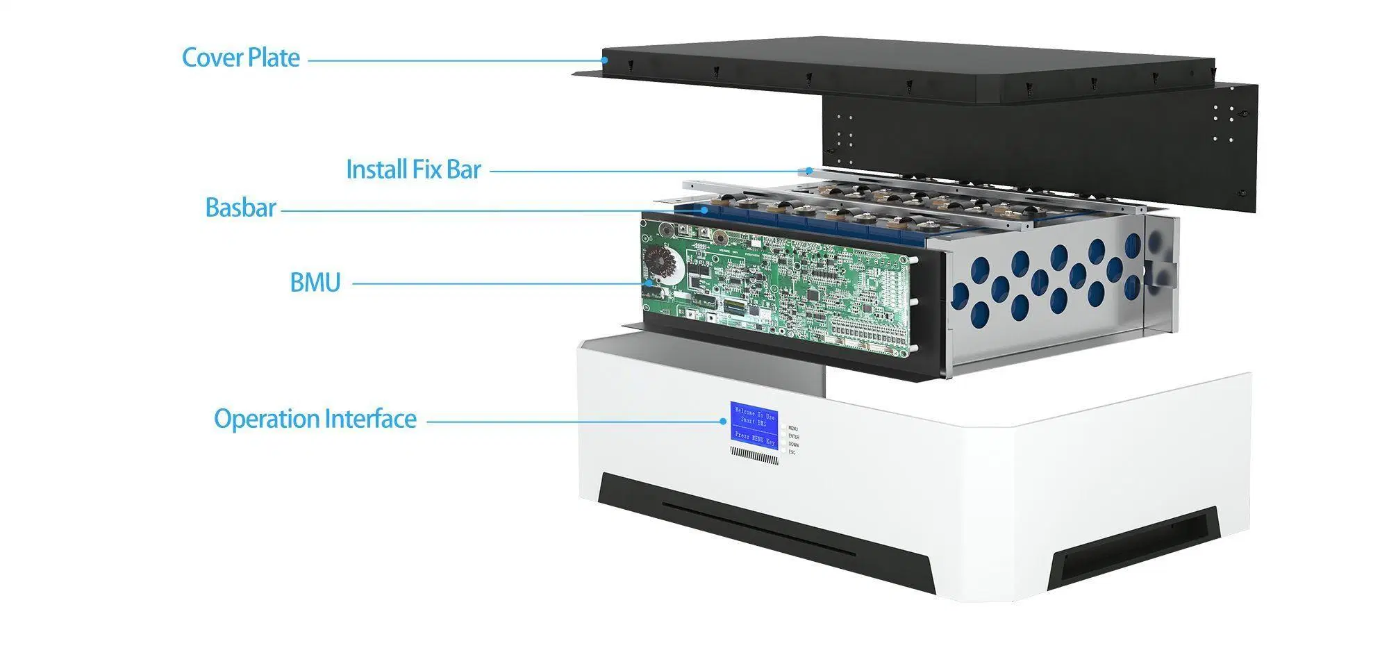 51.2V 100ah LiFePO4 Lithium Battery Rack Home Energy Storage System for off Grid Power 51.2V LiFePO4 Battery Stackable Solar Battery