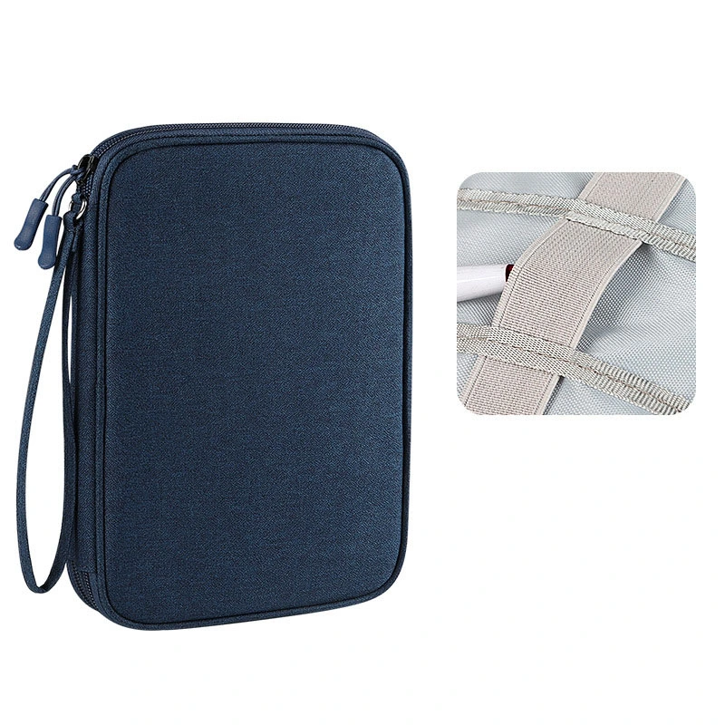 Portable Double Layers Digital Accessories Parts Power USB Cable Data Line Flash Hard Disk Storage Organizer Bag