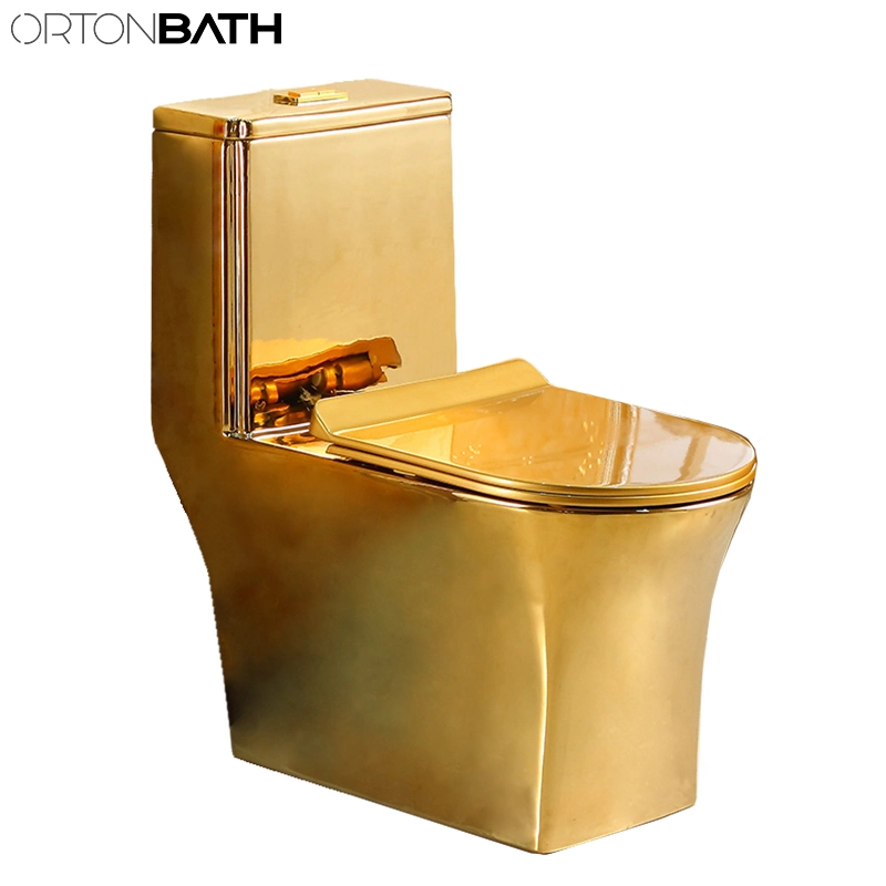 Slim Sable Ortonbath buscar oro de lavado cuarto de baño cómoda en el suelo de un conjunto de baño WC con Cofia Bowl Accesorios