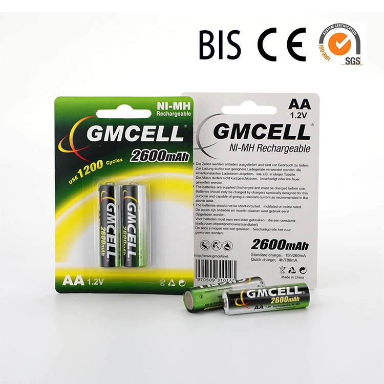 ISO Professional Factory with Low Price 1, 2 V AA AAA NiMH Battery