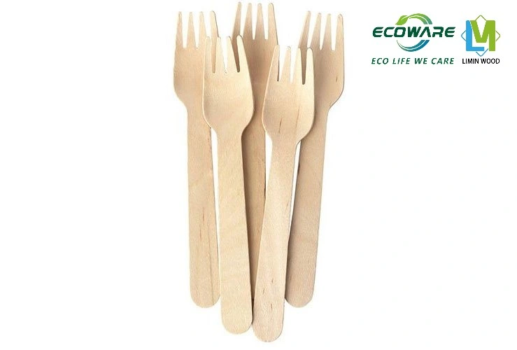 Cubiertos desechables biodegradables para la horquilla de madera de abedul en vuelo Catering y de la cadena de restaurantes