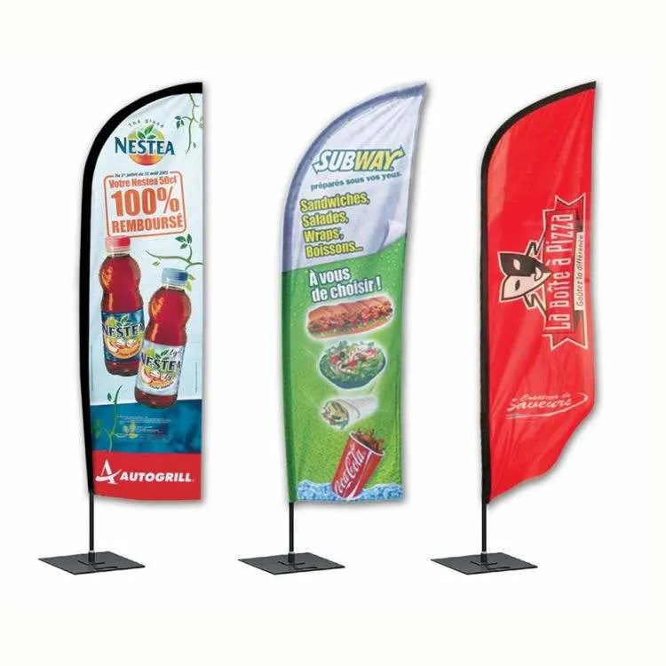 Outdoor Custom Printing Flying Promotion Feder Flagge Custom Printed Werbung Feder-Markierung