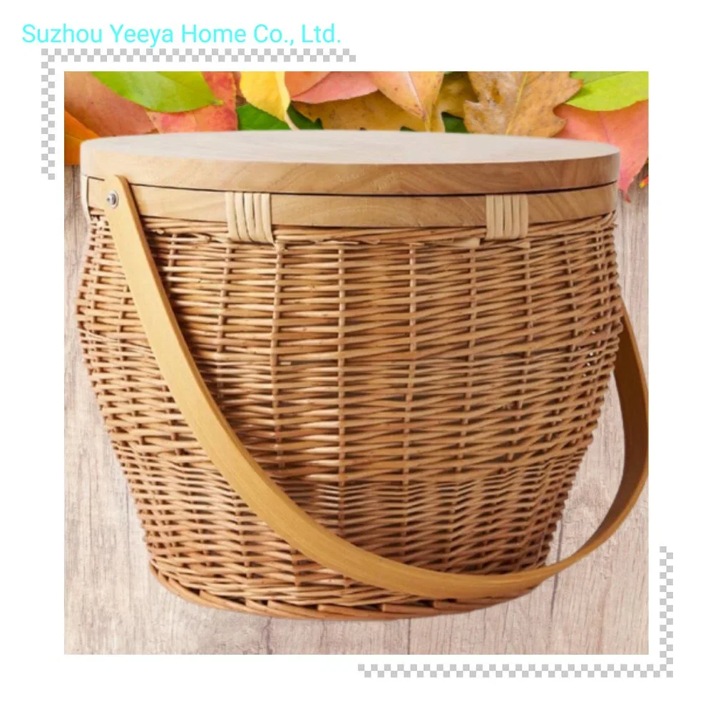 Wedding Gifts Fine Willow Made Picnic Baskets Wicker Hamper with Washable Lining