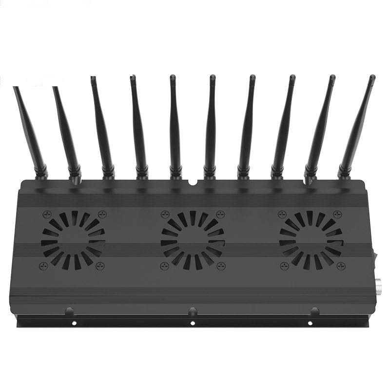 10 antennes signal sans fil téléphone mobile Jammer Desktop GSM CDMA Bloqueur de WiFi GPS LTE