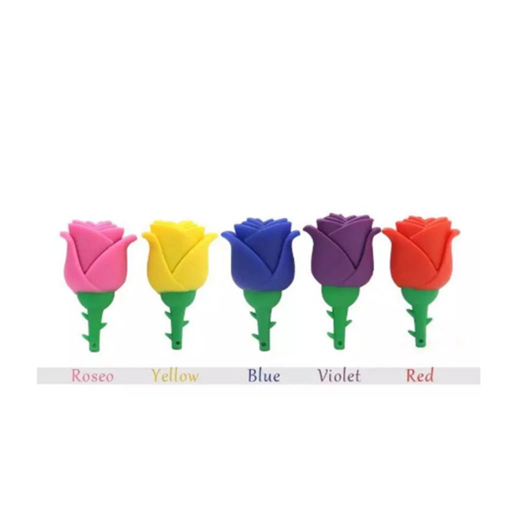 Bulk Business Promotional Gifts Trending Multi-Color Flower Shaped USB Flash Drives Stick Memory Pendrive