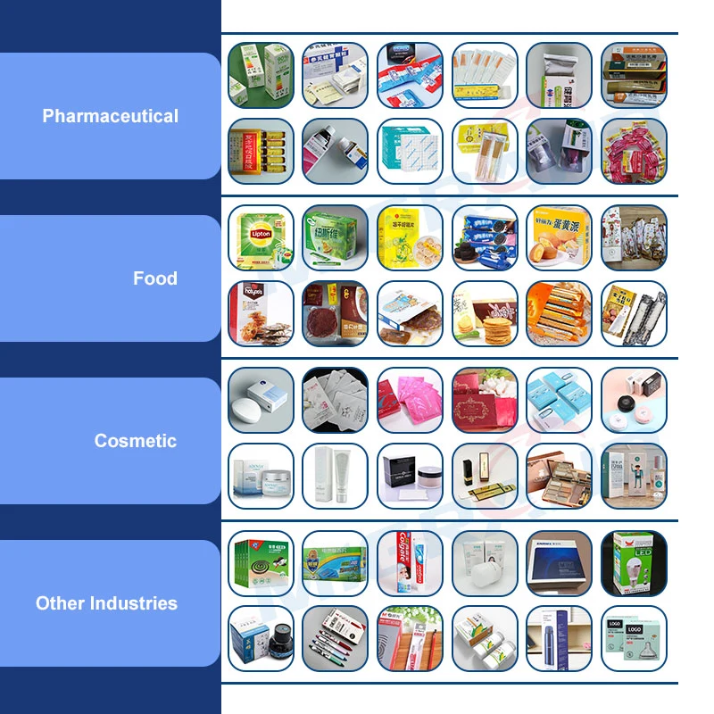 Food Industry Cartoning Machine Packaging Line Cake Pizza Honey Spoon Crisps Brewed Drinks Pouch Box Wrapping Packing Machine