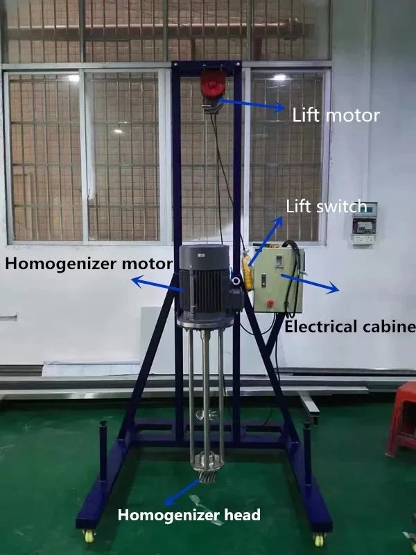 Laboratorio de alto cizallamiento de grado alimentario homogeneizador mezclador emulsificador