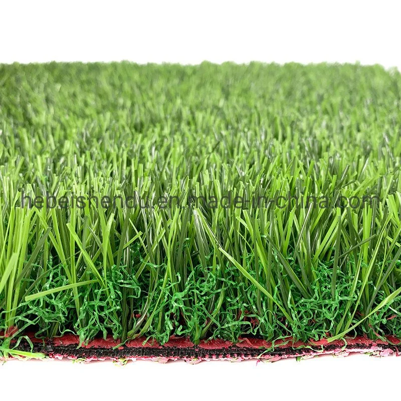 Red Backing Green Color Soft Carpet China Cheap Synthetic Turf Artificial Grass to Kuwait Market