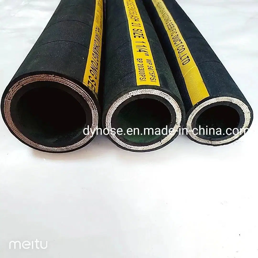 Cable de acero manguera de caucho de alta presión DIN 4SH 4SP hidráulica Manguera