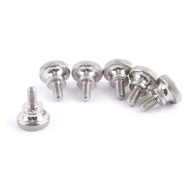 in Stock Wholesale Stainless Steel GB835 Hand Twist Fine Adjustment Bolts Large Flat Round Head Knurled Thumb Screws