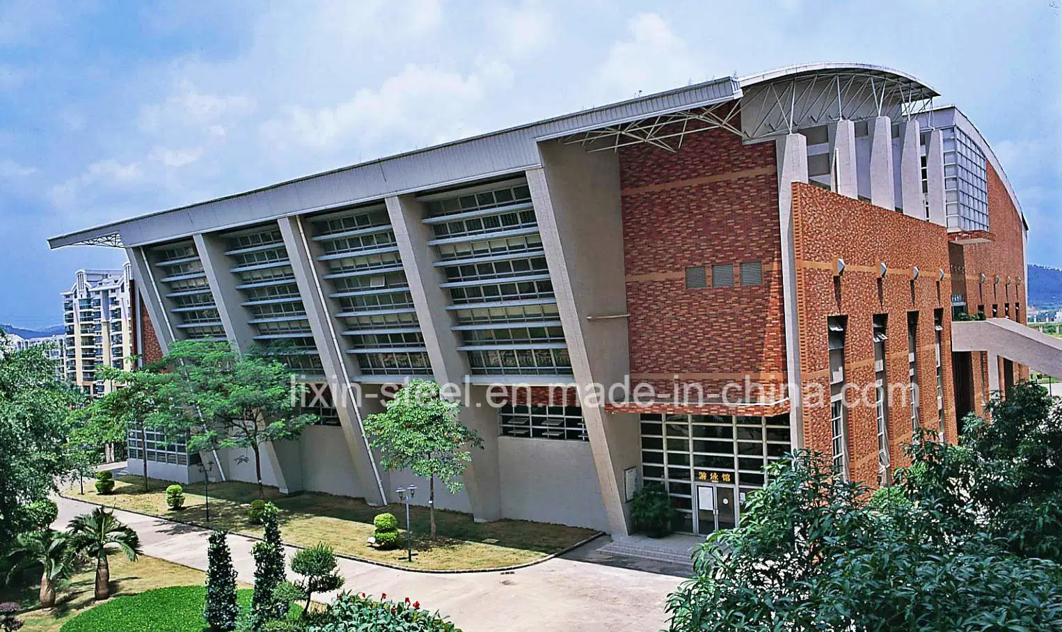 Personalizar el diseño de la armadura de techo de acero para gimnasio, edificio de oficinas, Centro comercial, la biblioteca