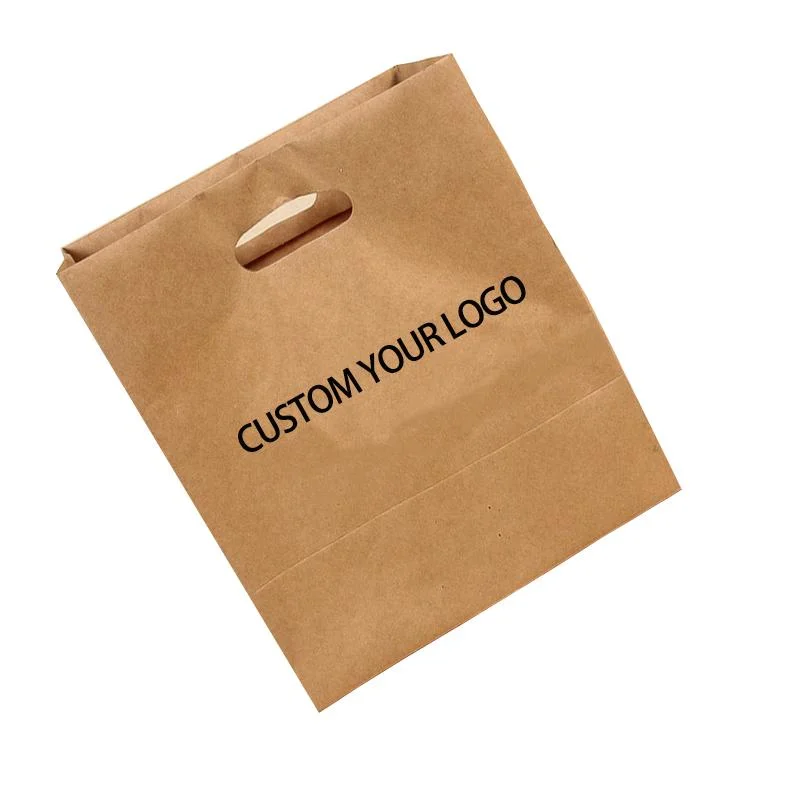Custom Logo Brown Gift Shopping Kraft Packing Paper Bags for Packaging