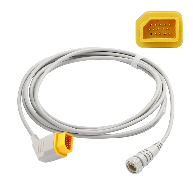 Transductor de presión Cable adaptador para Medex de Nihon Kohden 14p