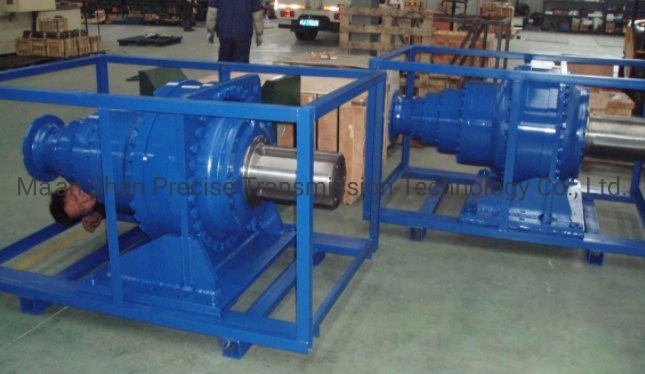 Conveyer Belt Application High Torque 3 Stage Inline Planetary Gear Speed Reducer, Gearmotor, Gearboxes Equal to Bonfigiloli 300 Series