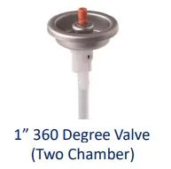 up-Side-Down Aerosol Foam Continous Spray Valve with Different Actuator for Aluminium Cans