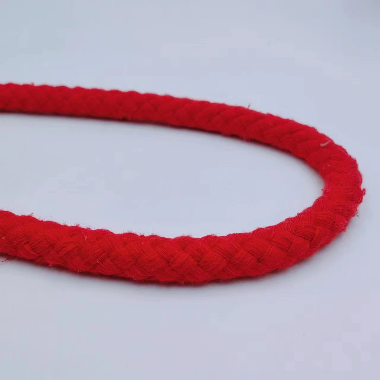 15mm Corde tissée en jute de coton à 8 brins colorée pour tapisserie DIY