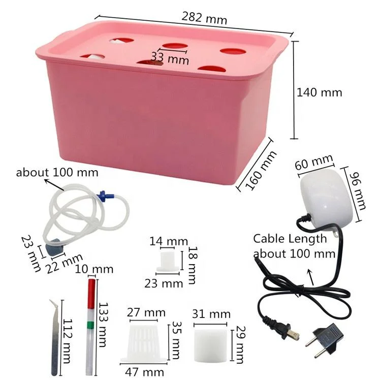 Berçário Interior cultivar Boedling Box 220V / 110V 6 buracos cultivo sem soilless Sistema de crescimento hidropônico