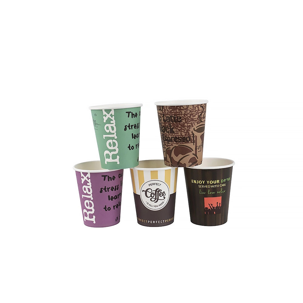 2.5Oz/3oz/4oz/6oz/7oz/8oz/9oz desechables biodegradables comida contenedor de café, té, vasos de papel