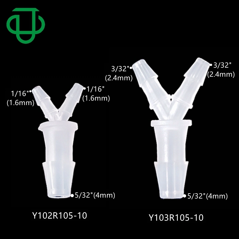 1.6X1.6X4mm Customize Plastic Hose Reducer Y Connector Coupling Tube Barbed Fittings