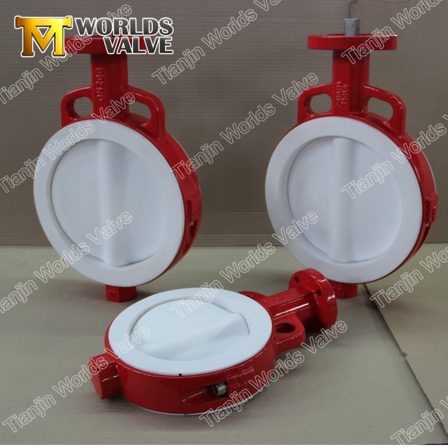 PFA PTFE Full Lining High Performance Butterfly Valves Two Piece Body Design