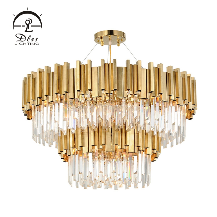 Modern Pendant Lamp Home Decoration Projector Metal LED Light Crystal Lighting Chandelier