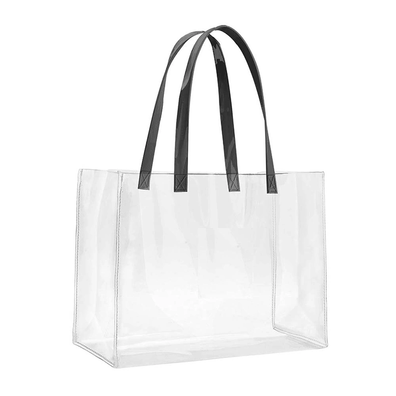 Custom Fashion PVC Tote Bag Clear Handbag Transparent PVC Bag Shopping Bags