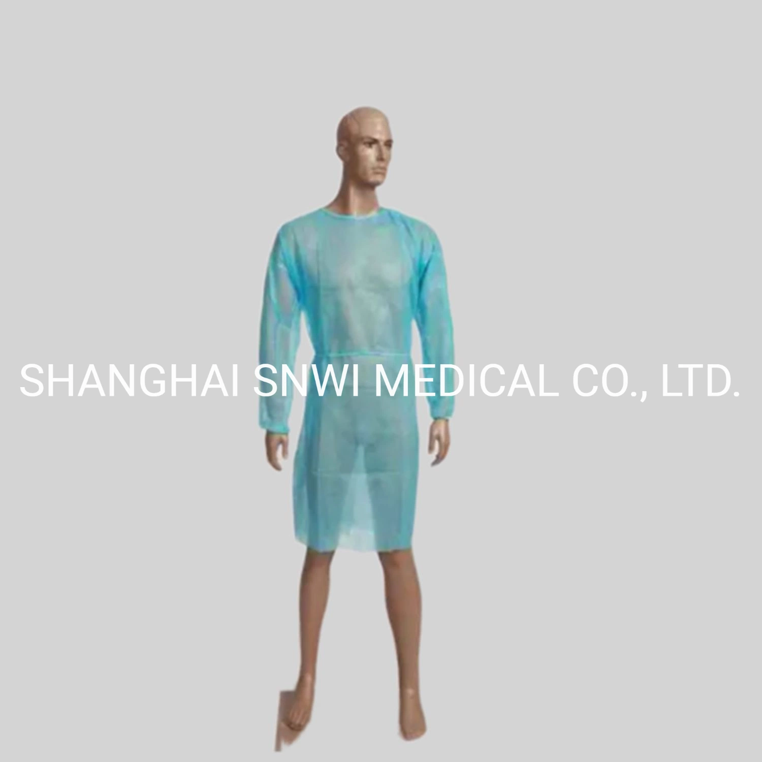 PP Coated PE Waterproof Disposable Fluid Resistant Ultrasonic Sealed Surgical Gown Isolation Gown Visitor Gown