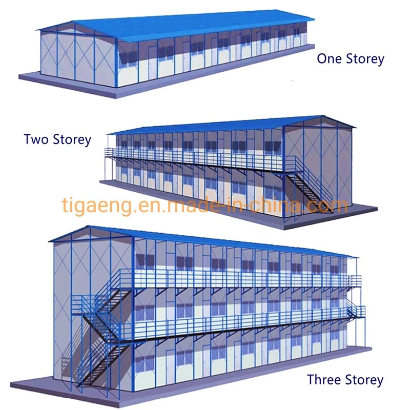 Labor Steel Frame Dormitory Plan Prefabricated House with CE Certificate