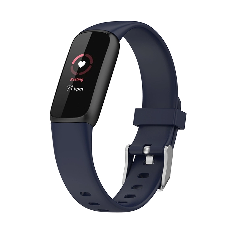 New Fashion Support Sports Stainless Steel Buckle Silicone Smart Watch Bands for Fitbit Luxe