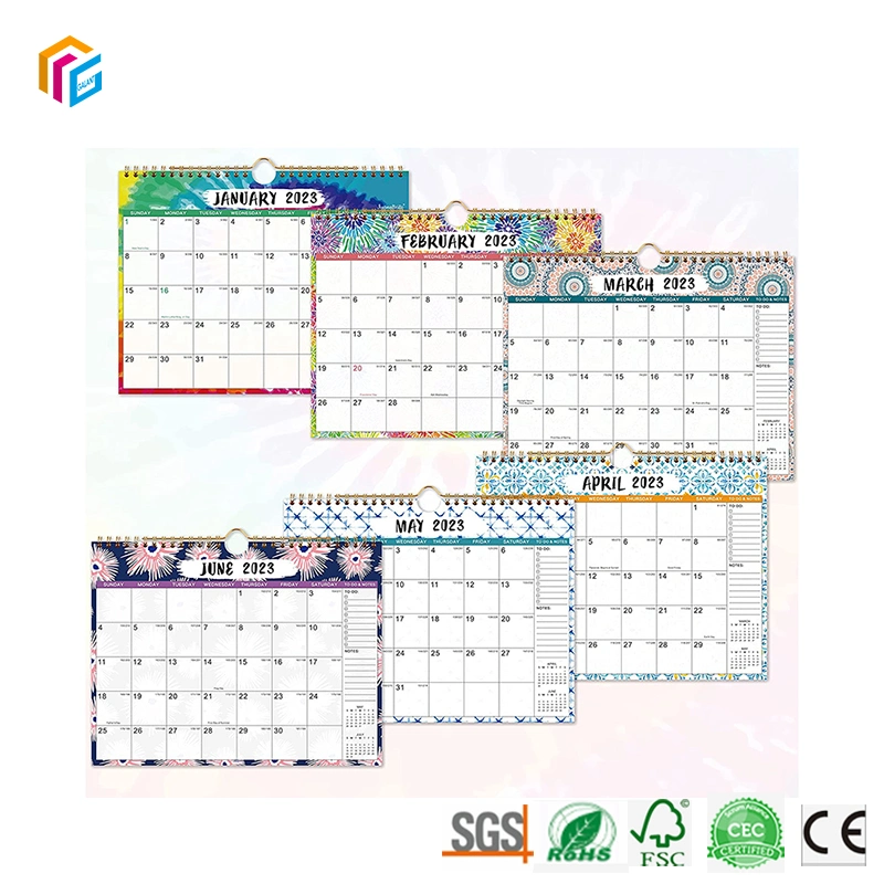 Stationery Supply Factory Custom Design Table Desk Calendar Wall Calendar Printing