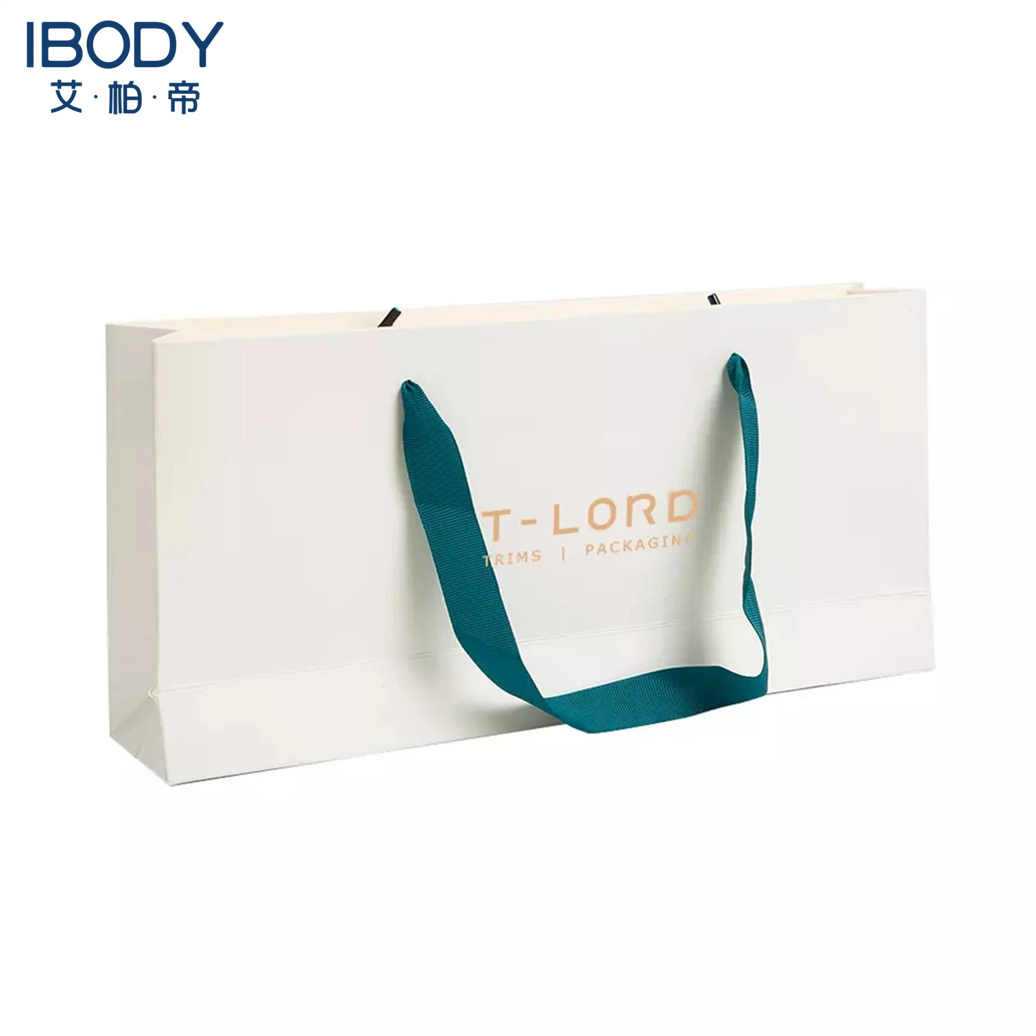 Custom-Made White Cardboard Shopping Bags with Luxurious Mall Clothing Are Used for Wrapping Gifts with Ribbon Rope for Handling White Paper Bags