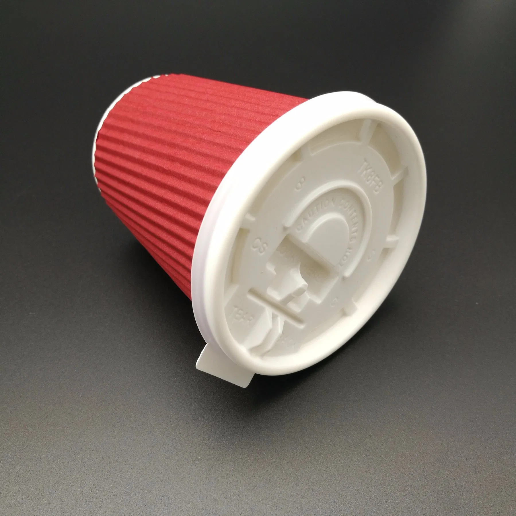 Take out Disposable Paper Cup Plastic Lid for Hot Coffee Flat with Cross Hole PS Lids